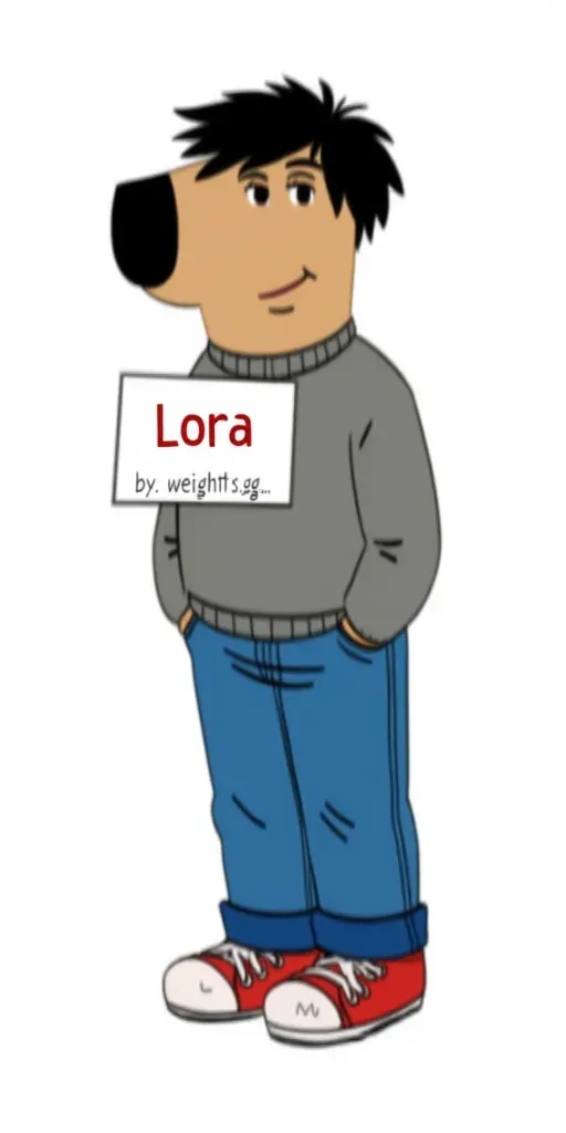 Chill guy cartoon character with black hair, we....png